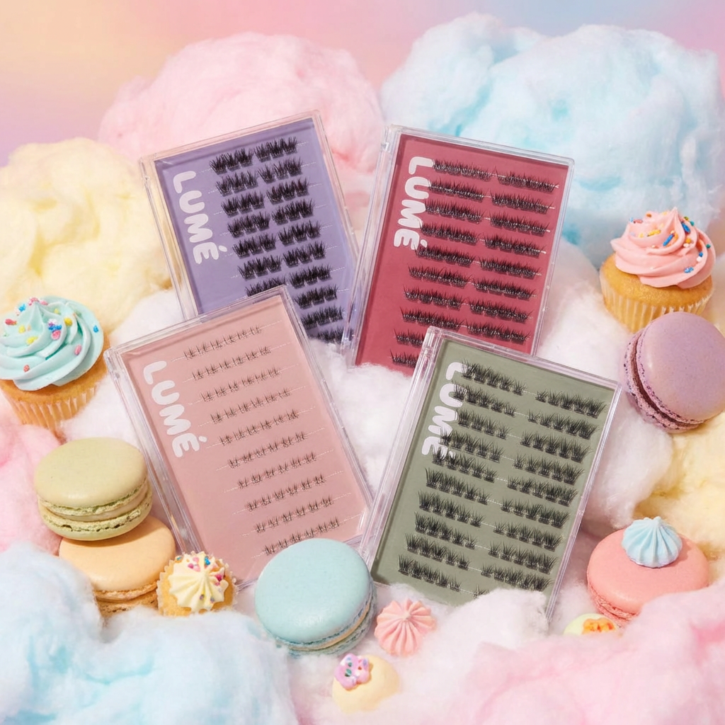 Lumé Matcha Milk Mousse Self-Adhesive Lash Clusters