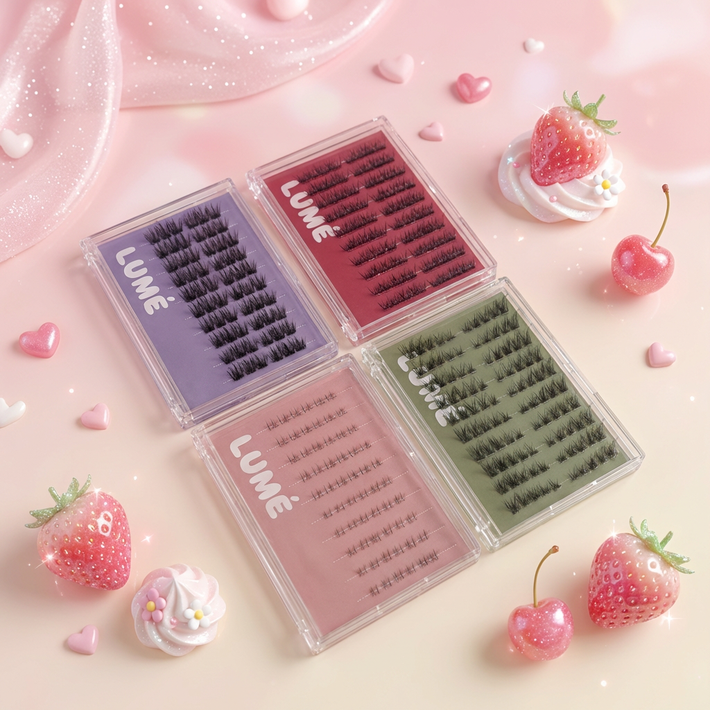 Lumé Brownie Silk Crumb Lower Lash Series Self-Adhesive Lash Clusters