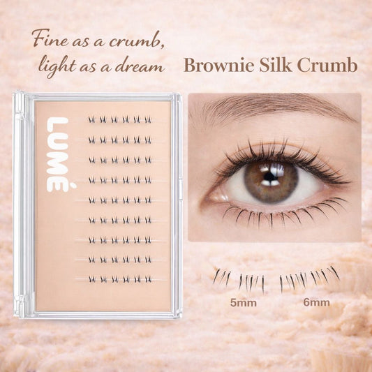 Lumé Brownie Silk Crumb Lower Lash Series Self-Adhesive Lash Clusters