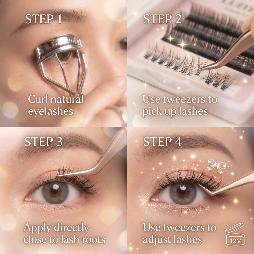 Lumé Cotton Soufflé Self-Adhesive Lash Clusters