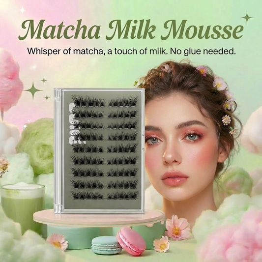 Lumé Matcha Milk Mousse Self-Adhesive Lash Clusters