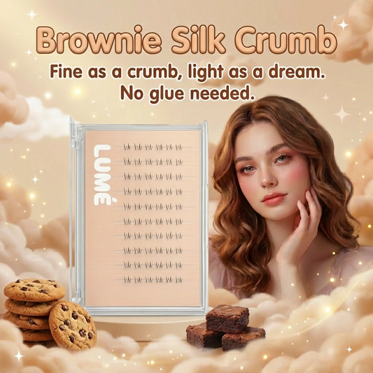 Lumé Brownie Silk Crumb Lower Lash Series Self-Adhesive Lash Clusters