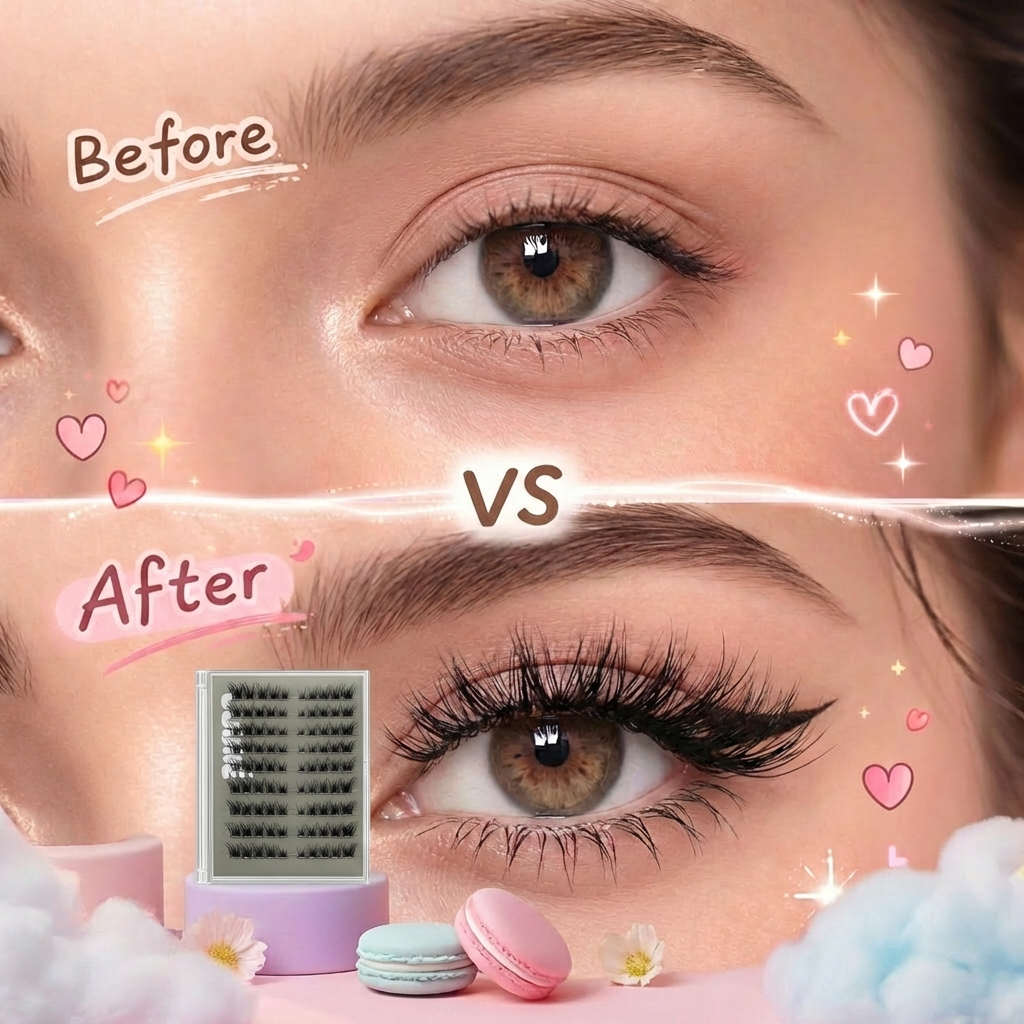 Lumé Matcha Milk Mousse Self-Adhesive Lash Clusters